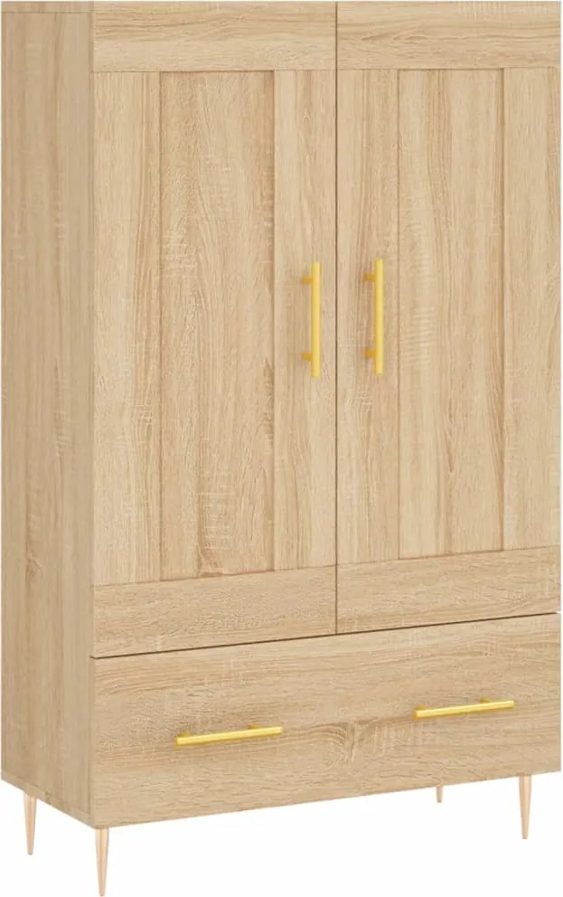 vidaXL sonoma tölgy színű szerelt fa magasszekrény 69,5 x 31 x 115 cm