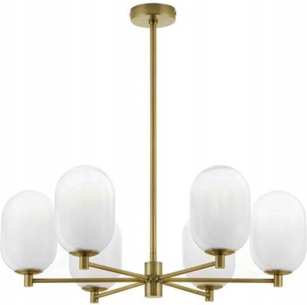 Nova Luce Balor függeszték opálüveg és sárgaréz fém 6xG9 9009246