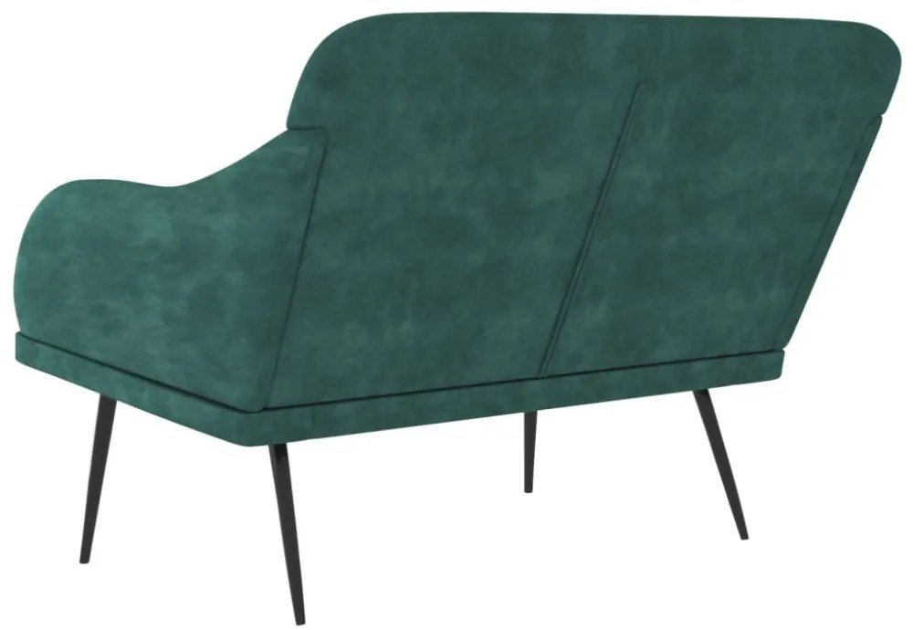 vidaXL sötétzöld bársonypad 110 x 76 x 80 cm