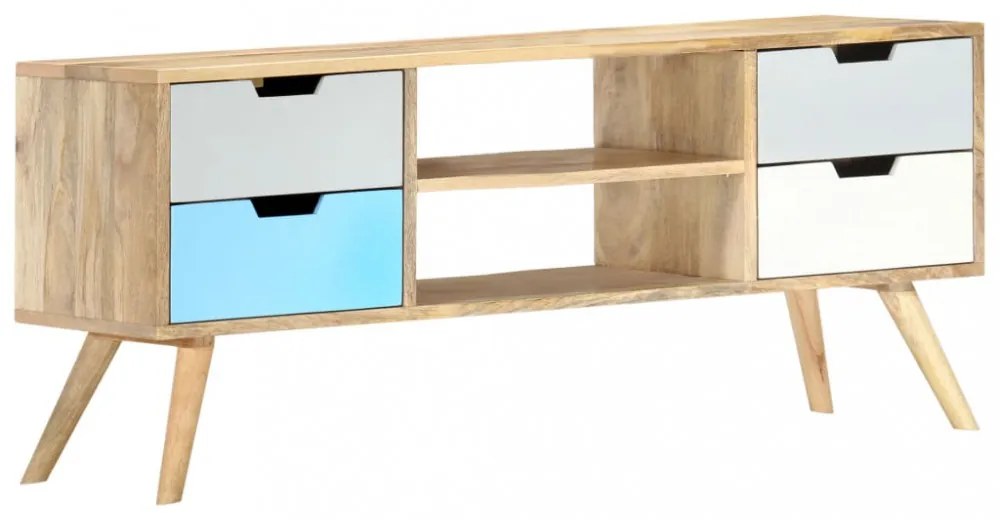 tömör mangófa TV-szekrény 110 x 35 x 48 cm