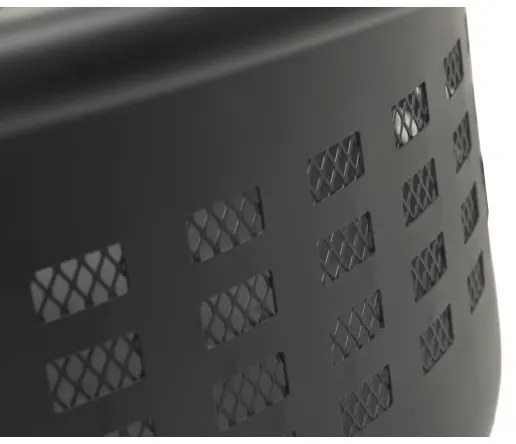 Hordozható fa tűzrakóhely rostéllyal fekete