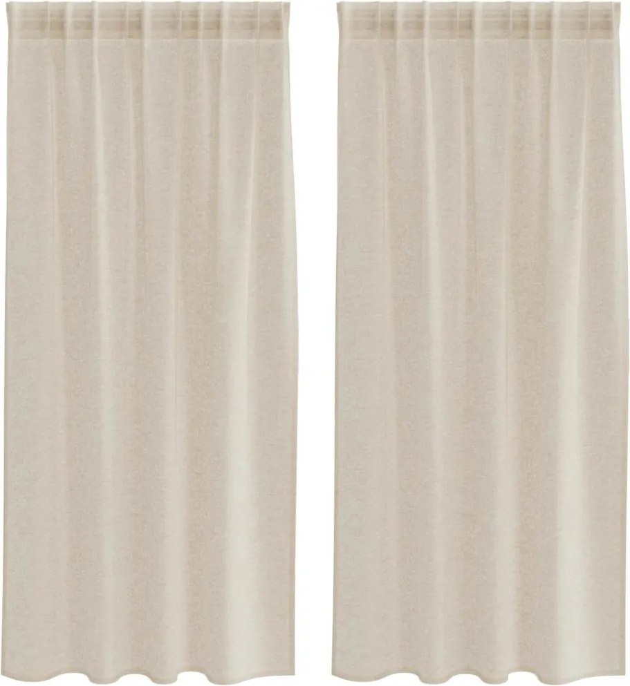 vidaXL Voile Függöny 2 pcs Homokszín 175 x 140 cm Poliészter