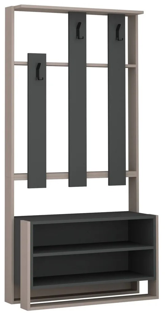 Fali akasztó cipőtartóval Chester Light Mocha andAnthracite