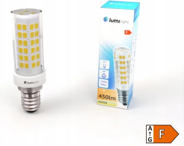 Led T15 E14 4,2W Semleges fényforrás táblákhoz