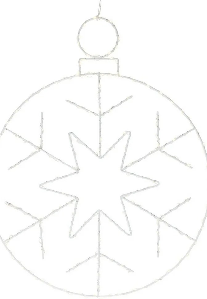 Kerstball Snowflake karácsonyi lógó LED dekoráció250 LED, 48 cm