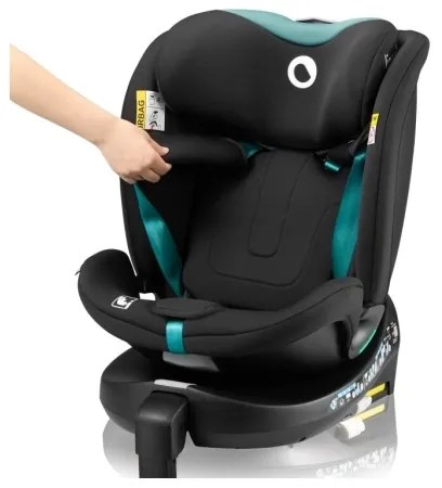 Lionelo - NAVY i-Size 40-150 cm forgatható autósülés bázissal, fekete/türkiz