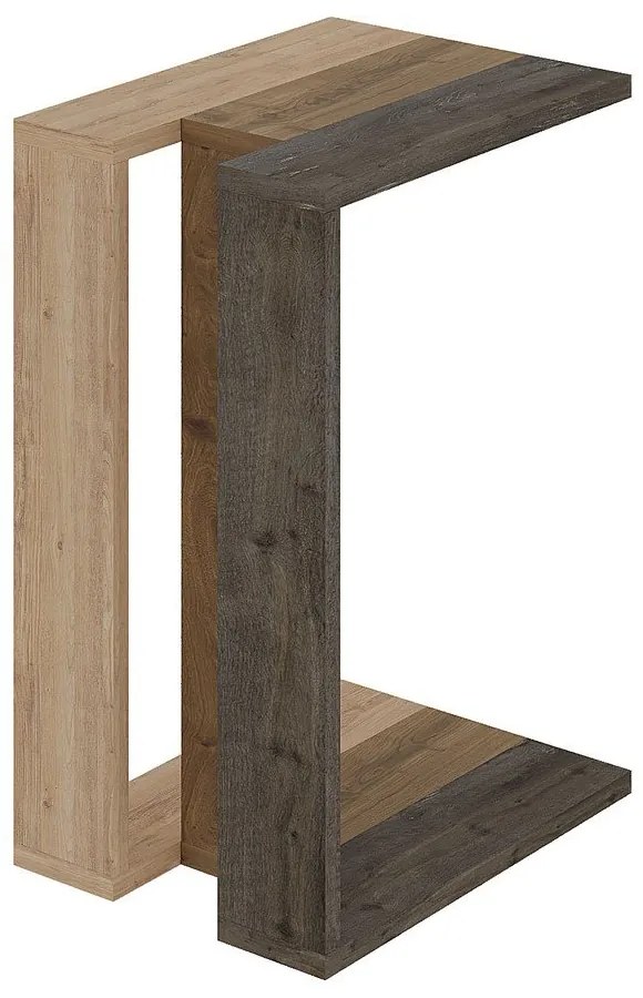 Tárolóasztal tölgyfa dekorral 40x30 cm Macha – Marckeric