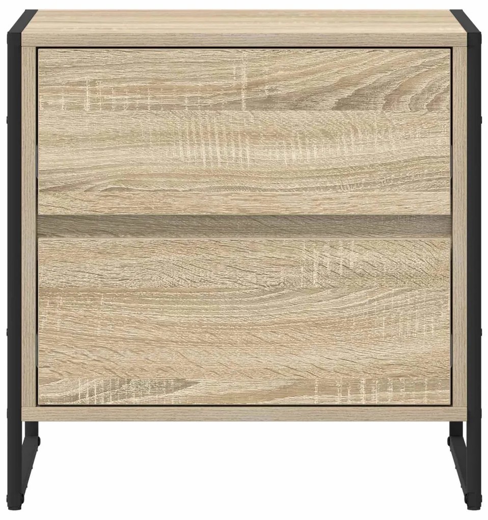 vidaXL Éjjeli asztal fiókkal Sonoma 50 x 39.5 x 50 cm Faanyag