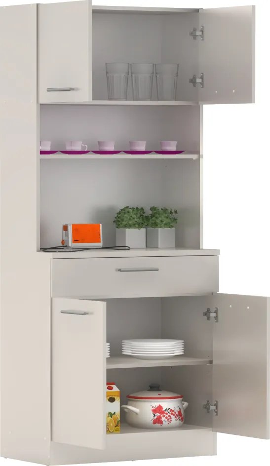 Négyajtós szekrény, kasmír, DOMIS NEW