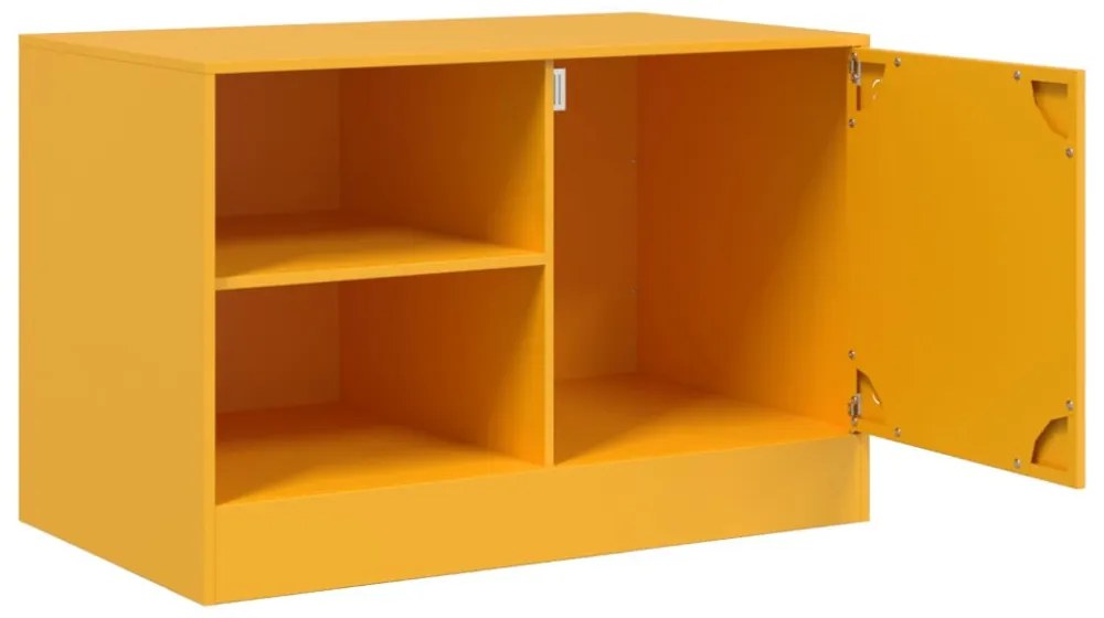 2 db mustársárga acél TV-szekrény 67 x 39 x 44 cm