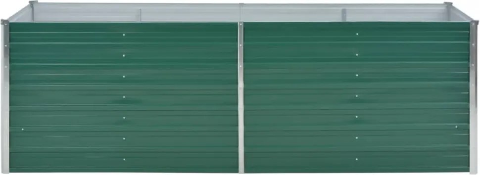 vidaXL zöld horganyzott acél kerti magaságyás 240 x 80 x 77 cm