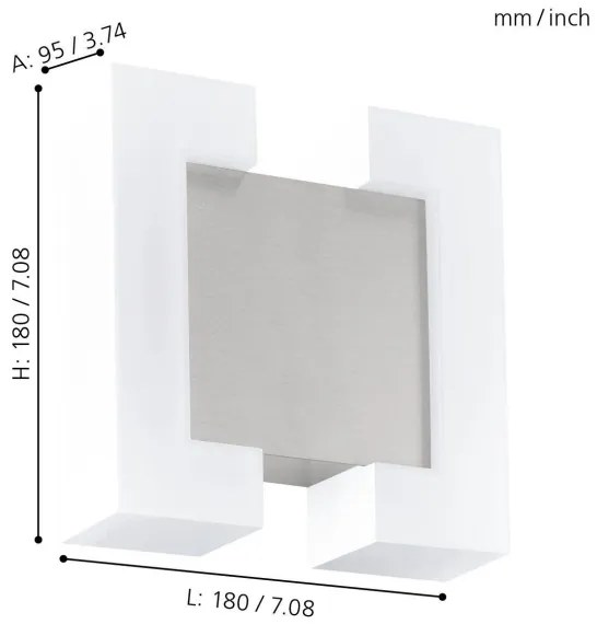 Eglo 95987 - LED kültéri fali lámpa SITIA 2xLED/4,8W IP44