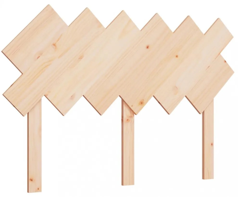 tömör fenyőfa ágyfejtámla 122,5x3x80,5 cm