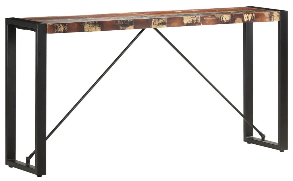 tömör újrahasznosított fa tálalóasztal 150 x 35 x 76 cm