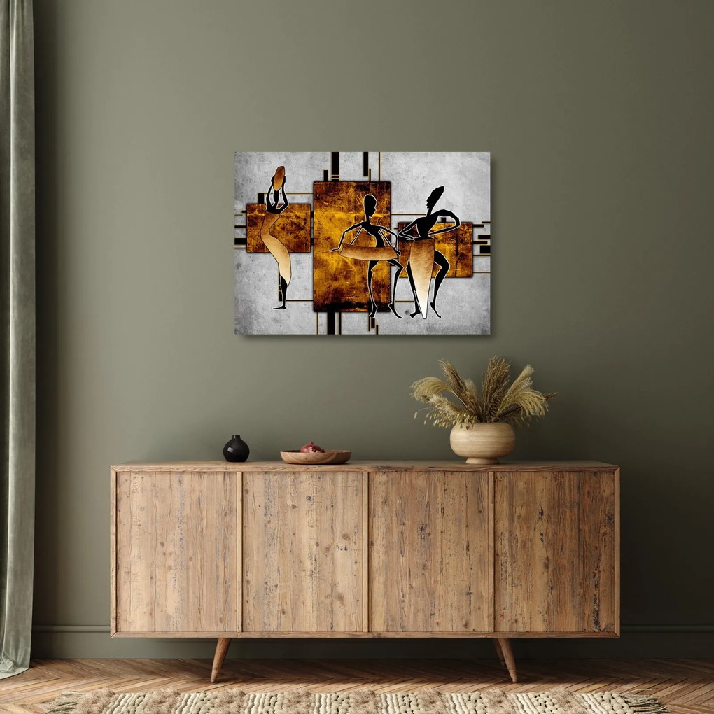 Kép - Az afrikai kultúra motívumai (üvegen) (70x50 cm)