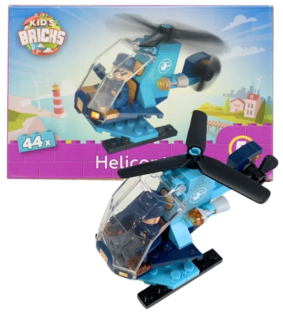 HELIKOPTER Kit Kid's Brick építőkészlet, 44 db