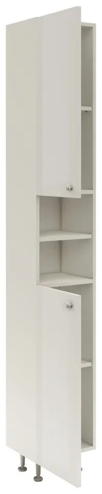 Lucia Fürdőszobai magasszekrény MDF előlappal, védőbevonattal Fehér