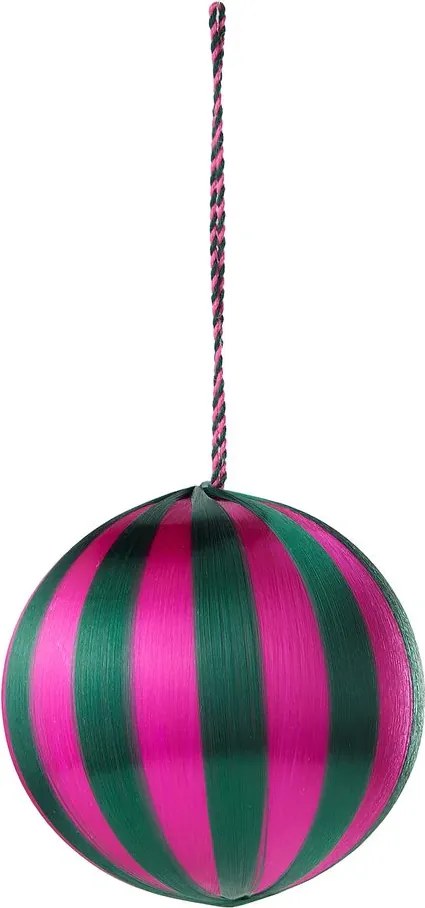 HANG ON karácsonyfadísz Ø8cm, zöld/pink
