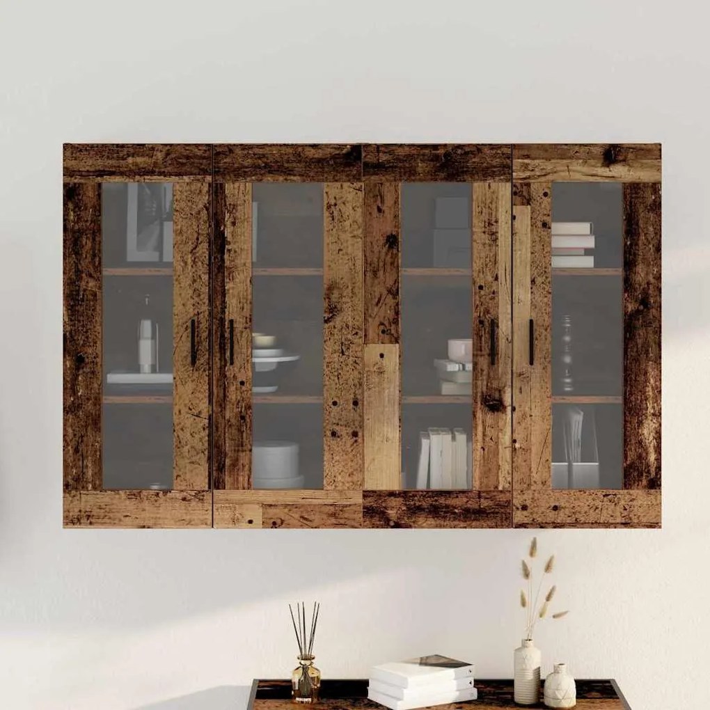 Fali Szekrények 2 pcs Régi fa 69.5 x 34 x 90 cm
