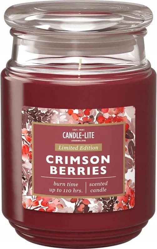 Nagy méretű Crimson Berries gyertya Candle-lite
