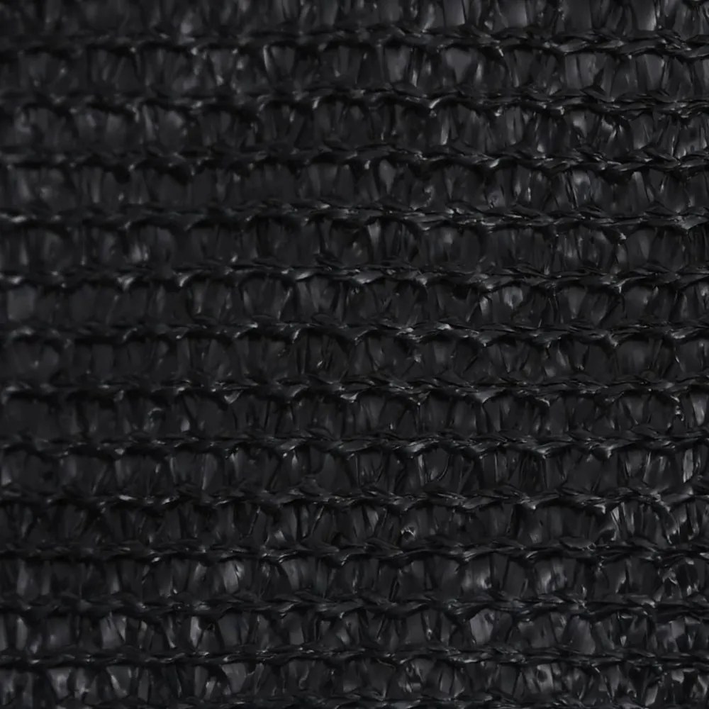 fekete HDPE napvitorla 160 g/m² 3,5 x 3,5 x 4,9 m
