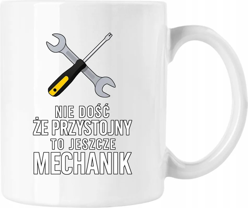 Bögre Jóképű Szerelő Humor Fehér 330ml