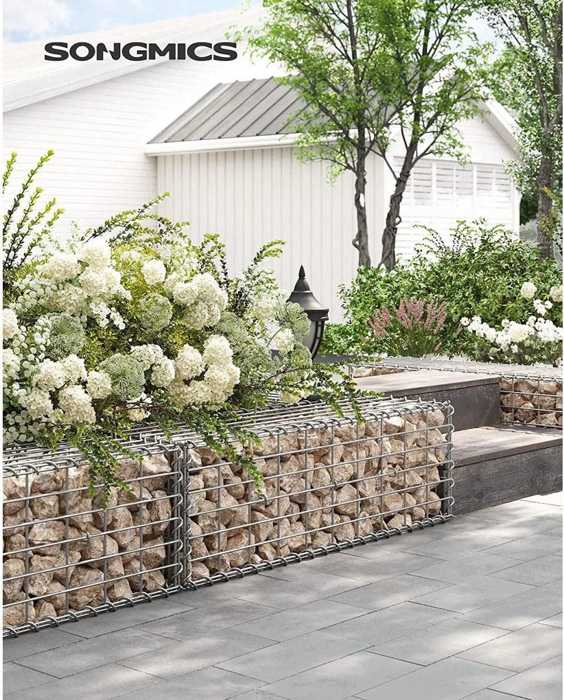 Gabion kosár, fém gabion ketrec 100 x 30 x 30 cm