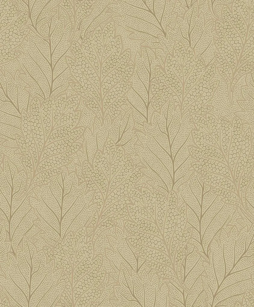 Decoprint Antibes Quercus Leaves arany-okkersárga leveles vlies tapéta – AN28261