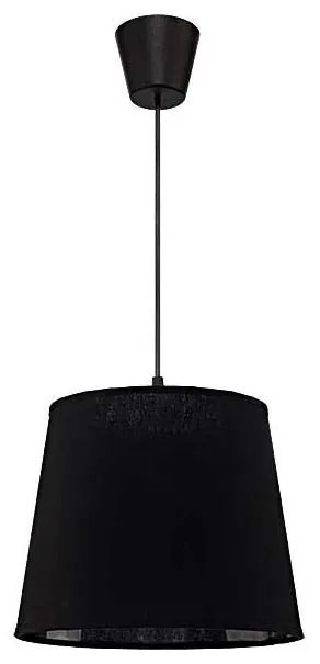 Duolla - Csillár zsinóron SOLO 1xE27/40W/230V átm. 24 cm fekete