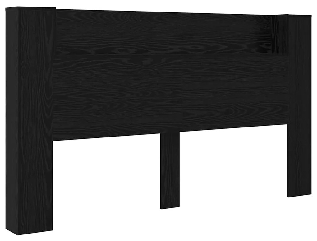 Fejtámla polcokkal Fekete tölgy 180 x 17 x 104,5 cm Faanyag