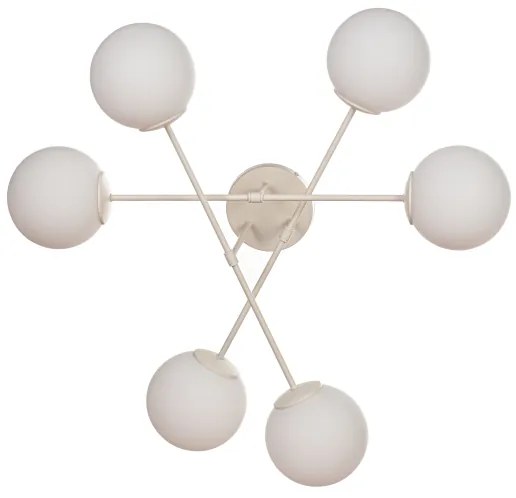 MOON felületre szerelhető csillár 6xE27/15W/230V krémszínű