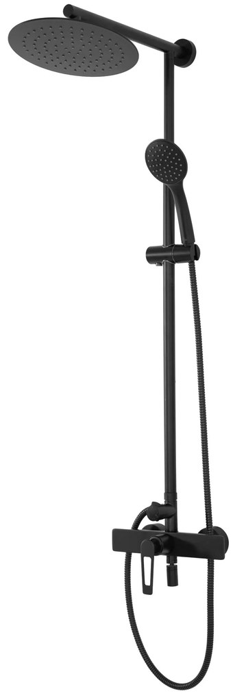 REA - Aldi zuhanygarnitúra csapteleppel 150mm, fekete, REA-P8800