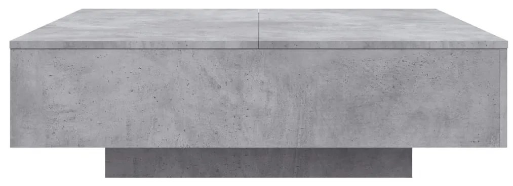 Betonszürke szerelt fa dohányzóasztal 100x100x31 cm