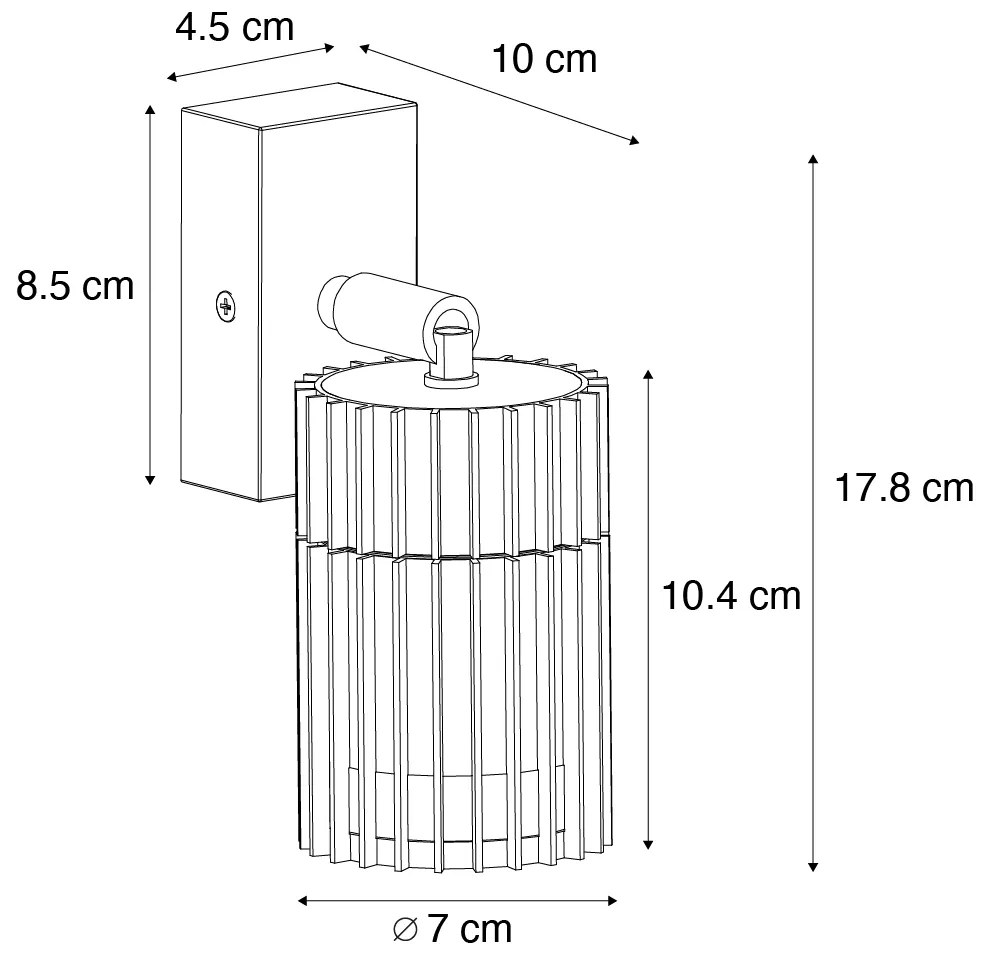 Design kültéri mennyezeti reflektor fekete IP44 - Boris