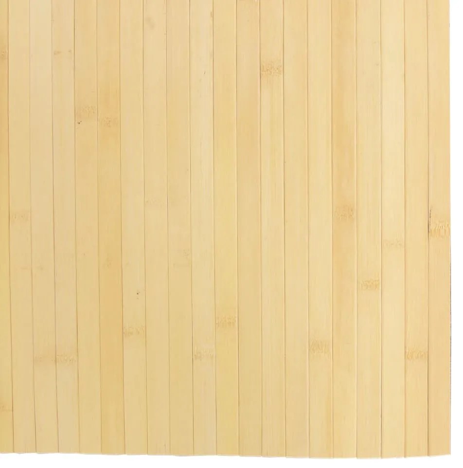 négyszögletű világos természetes bambusz szőnyeg 80 x 300 cm