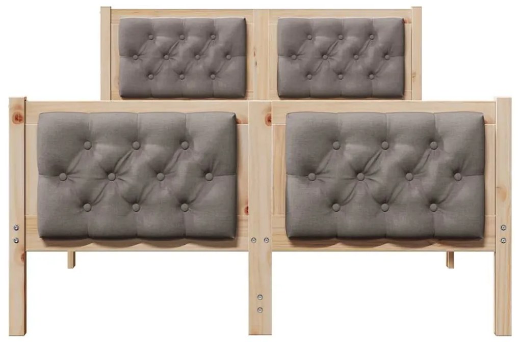 Ágykeret fejtámlával Tópszínű 120 x 200 cm Tömör fenyőfa