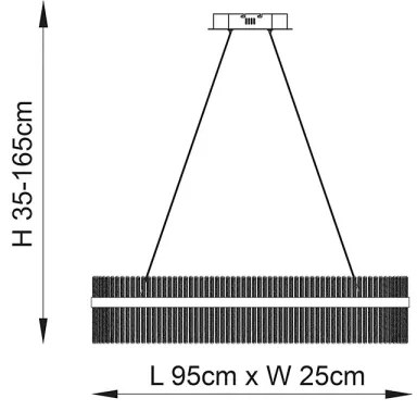 Endon 104082 - ADRIEL LED dimmelhető kábeles függeszték LED/47W/230V 3000K arany