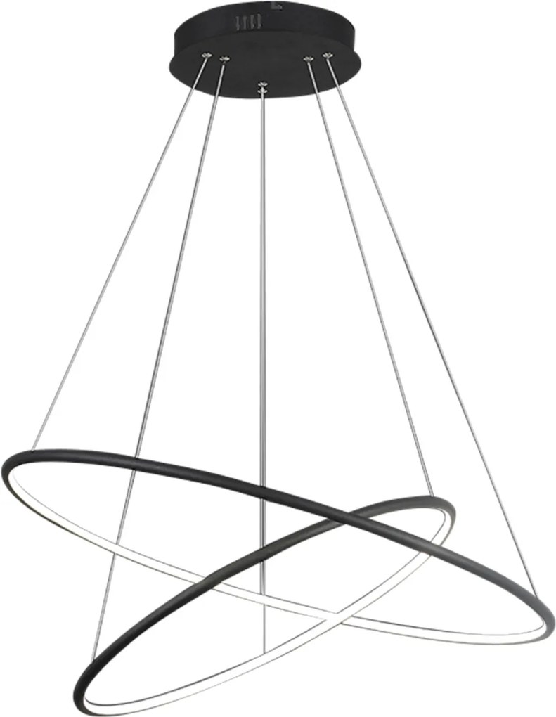 MILAGRO ML508 ORION Modern Led Függesztett Lámpa Fekete LED IP20