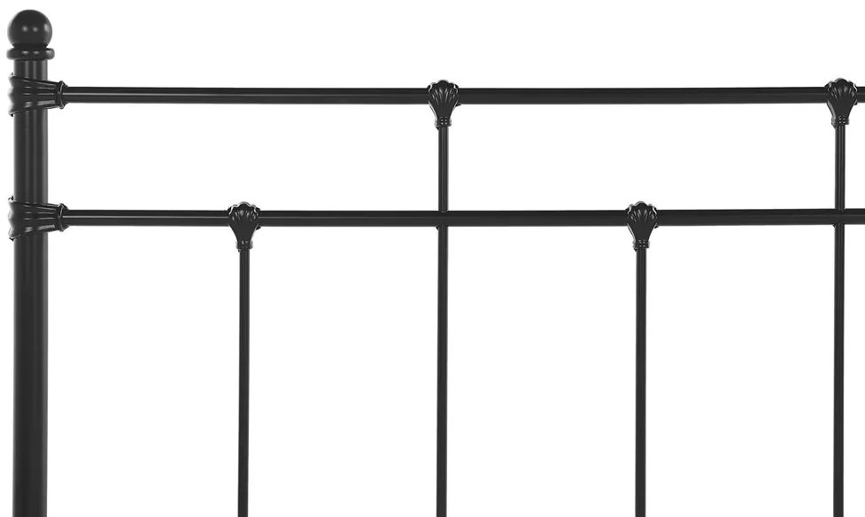 Franciaágy 180 cm LUXO (ágyráccsal) (fekete). 1007327