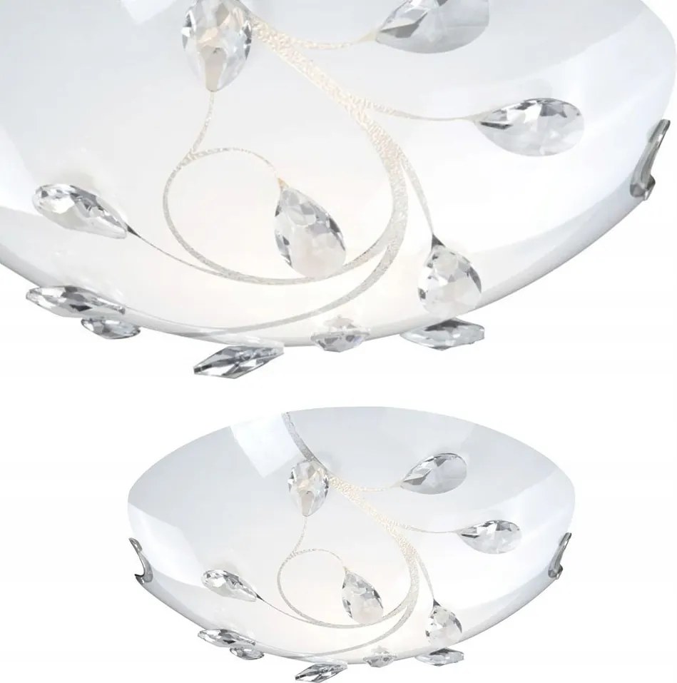 Mennyezeti plafon Burgundy ezüst opál 2xE27 40W Globo Lighting