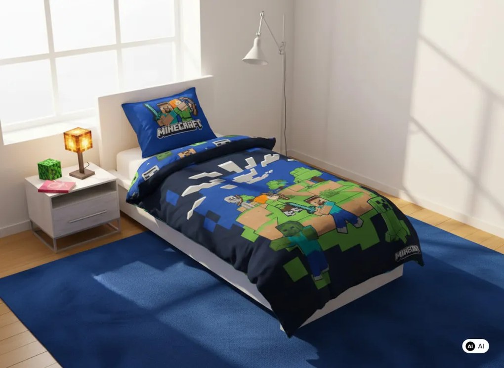 Minecraft I Got Your Back ágyneműhuzat 140×200cm, 70×90 cm