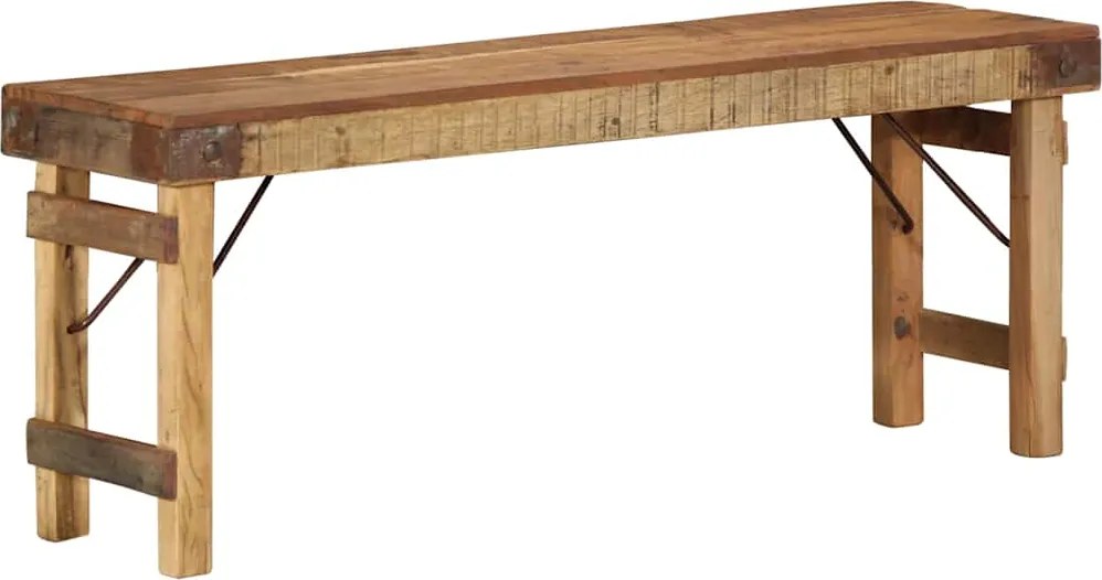 vidaXL pad Természetes 110 x 35 x 46 cm Újrahasznosított Régi Fa