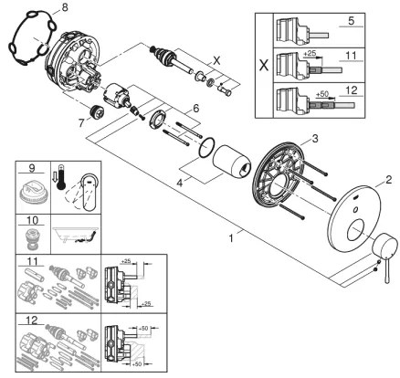 GROHE 24058001 - ESSENCE csaptelep, fényes króm