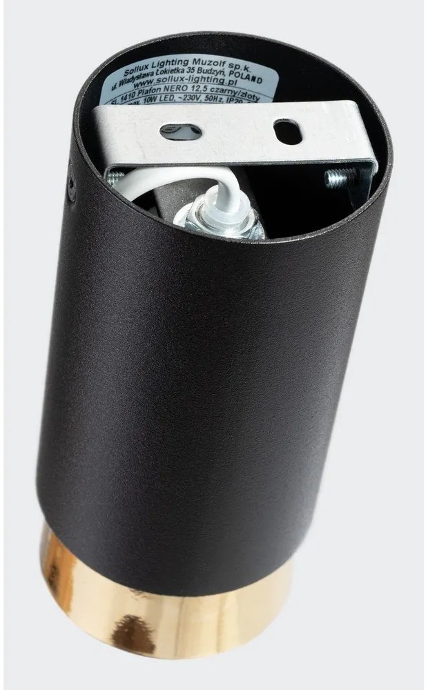 Fekete-aranyszínű mennyezeti lámpa Crown – Sollux