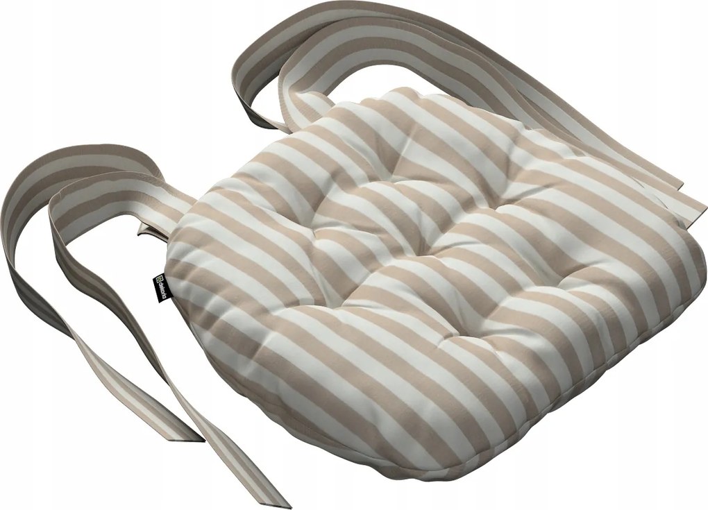 Márton székpárna 37x40 bézs-fehér csíkos (1,5cm)