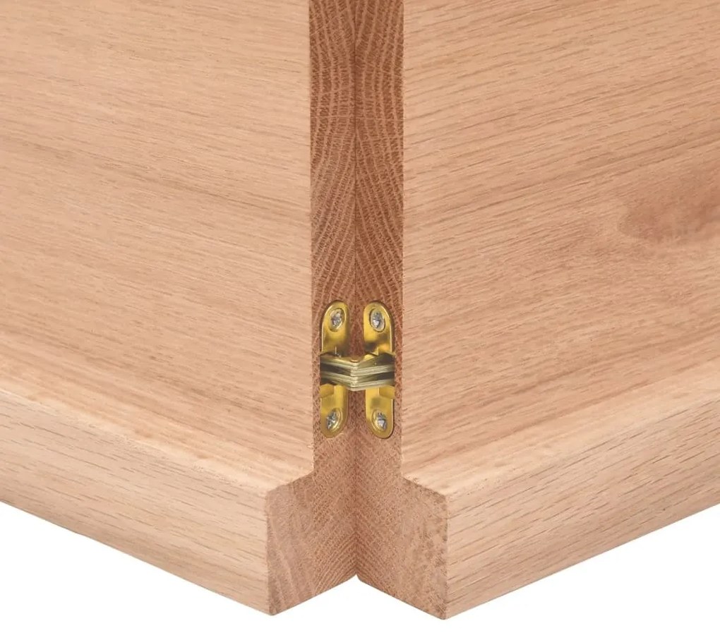 világosbarna kezelt tömör tölgyfa asztallap 140x60x(2-4) cm