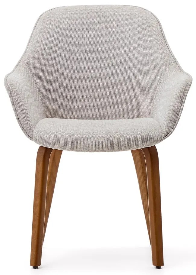 Bézs kárpitozott étkezőfotel Aleli – Kave Home