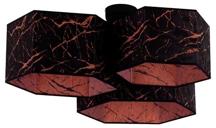 Duolla - Felületre szerelhető csillár ROLLER TRIO HEX 3xE27/15W/230V fekete/réz