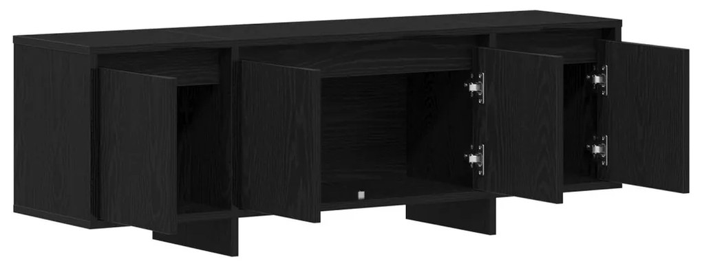 TV szekrény fekete tölgy 120x30x40,5 cm összeszerelve