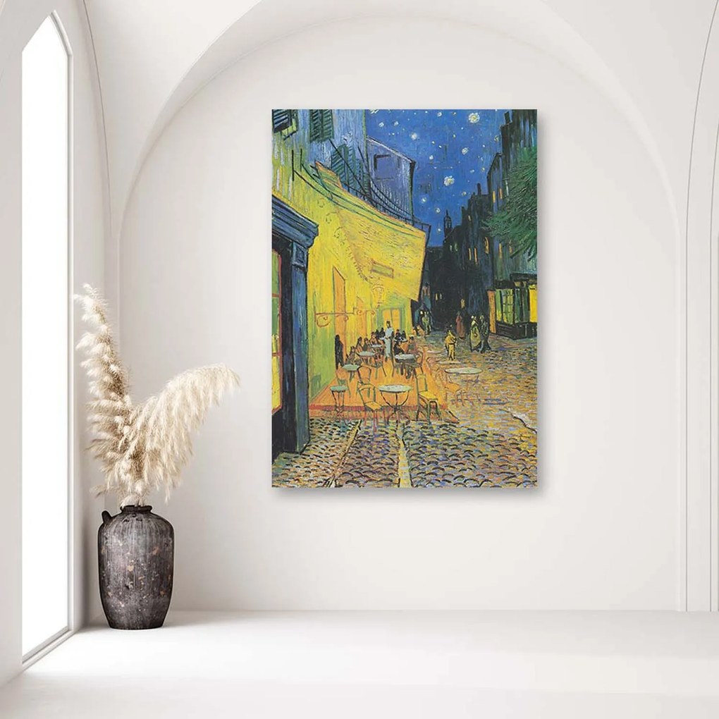 Gario Vászonkép Egy kávézó terasza éjjel - Vincent van Gogh reprodukció Méret: 60 x 90 cm